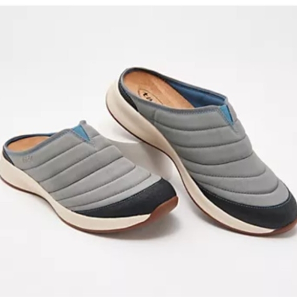 Taos Right On Blue NWT Blue Gray Slip On Comfort Clogs  Nylon Upper Rubber Sole main image 4